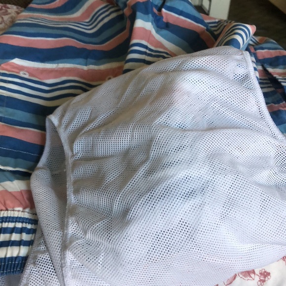 Vintage LL Bean Men’s striped swim trunks SZ M bathing suit Electic grandpa Y2K - Picture 9 of 12